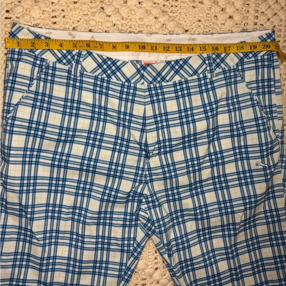 PUMA Men's Golf Size 40 w/Zip and Pockets Blue Plaid Pants.  #214 - Picture 5 of 9